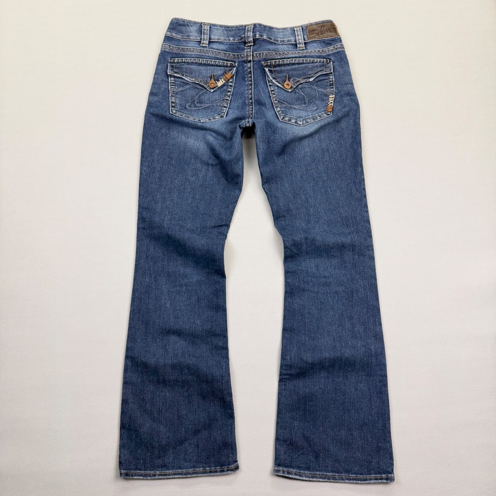 Silver Jeans Suki Surplus 30 Bootcut Cotton Blend Blue Big Stitch Western Y2K